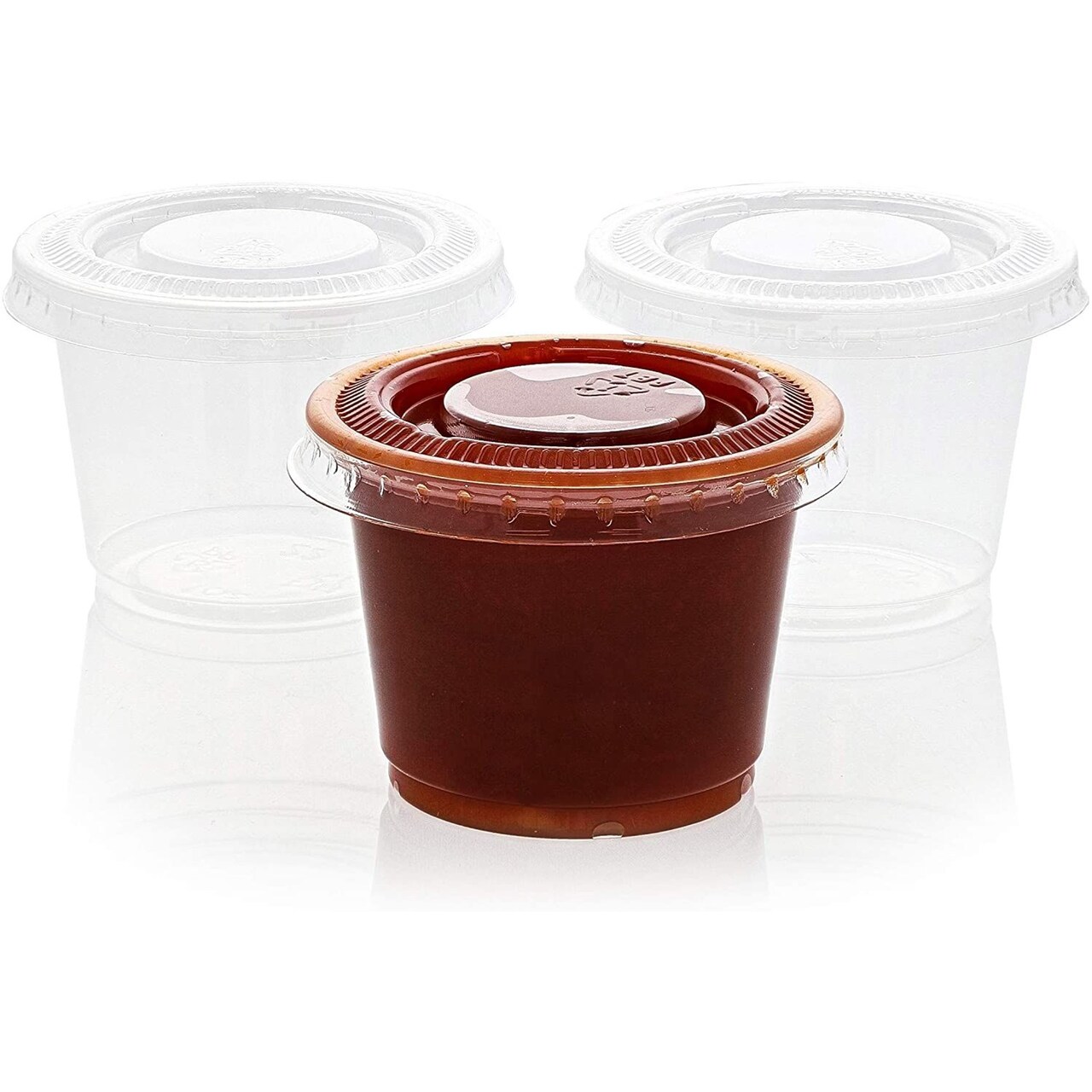 500 Pack Disposable 1 Oz Portion Cups with Lids for Sample Tasting
